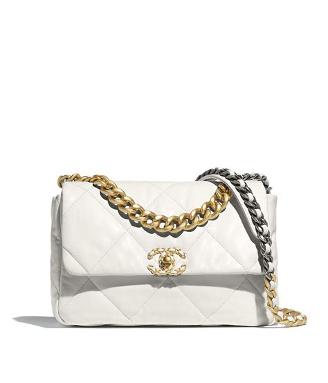 borsa chanel 19 bianca